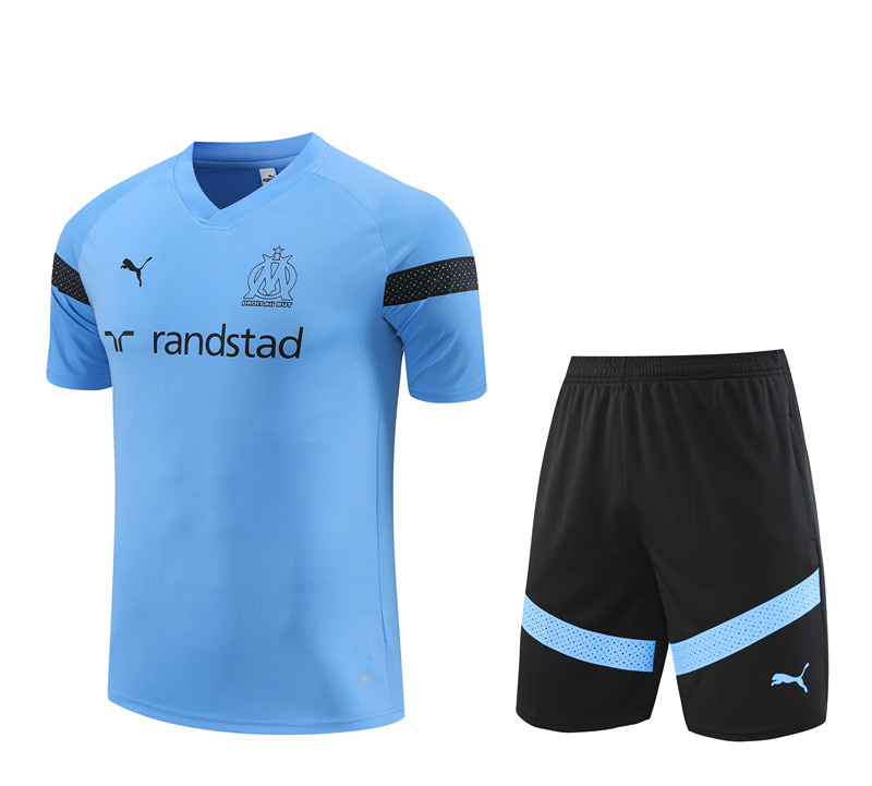 AAA Quality Marseilles 22/23 Sky Blue Training Kit Jerseys